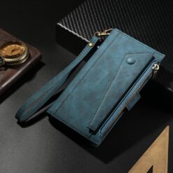 Lacné Kryty | Peňaženkové puzdro Eseble Zip Wallet case zelené – Samsung Galaxy A17 5G | Lacné Kryty