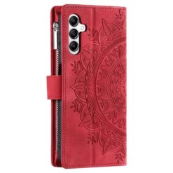 Peňaženkové puzdro Mandala zip case červené – Samsung Galaxy A17 5G | Lacné Kryty Lacné Kryty | Peňaženkové puzdro Mandala zip case červené – Samsung Galaxy A17 5G | Lacné Kryty