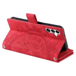 Peňaženkové puzdro Mandala zip case červené – Samsung Galaxy A17 5G | Lacné Kryty Lacné Kryty | Peňaženkové puzdro Mandala zip case červené – Samsung Galaxy A17 5G | Lacné Kryty