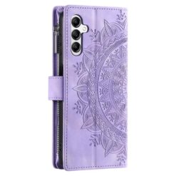 Peňaženkové puzdro Mandala zip case fialové – Samsung Galaxy A17 5G | Lacné Kryty Lacné Kryty | Peňaženkové puzdro Mandala zip case fialové – Samsung Galaxy A17 5G | Lacné Kryty
