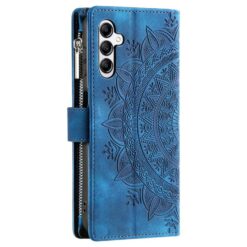 Peňaženkové puzdro Mandala zip case modré – Samsung Galaxy A17 5G | Lacné Kryty Lacné Kryty | Peňaženkové puzdro Mandala zip case modré – Samsung Galaxy A17 5G | Lacné Kryty