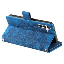 Peňaženkové puzdro Mandala zip case modré – Samsung Galaxy A17 5G | Lacné Kryty Lacné Kryty | Peňaženkové puzdro Mandala zip case modré – Samsung Galaxy A17 5G | Lacné Kryty