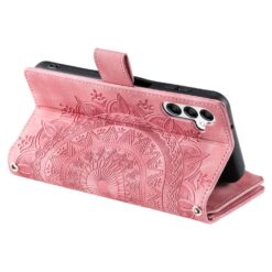 Lacné Kryty | Peňaženkové puzdro Mandala zip case ružové – Samsung Galaxy A17 5G | Lacné Kryty