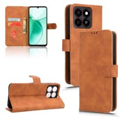 Lacné Kryty | Peňaženkové puzdro Solid hnedé – ZTE Blade A35 / A55 | Lacné Kryty