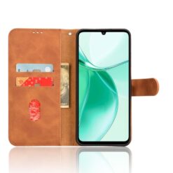 Lacné Kryty | Peňaženkové puzdro Solid hnedé – ZTE Blade A35 / A55 | Lacné Kryty