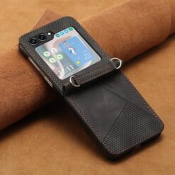 Lacné Kryty | Zadný kryt Lanyard case čierny – Samsung Galaxy Z Flip 7 | Lacné Kryty