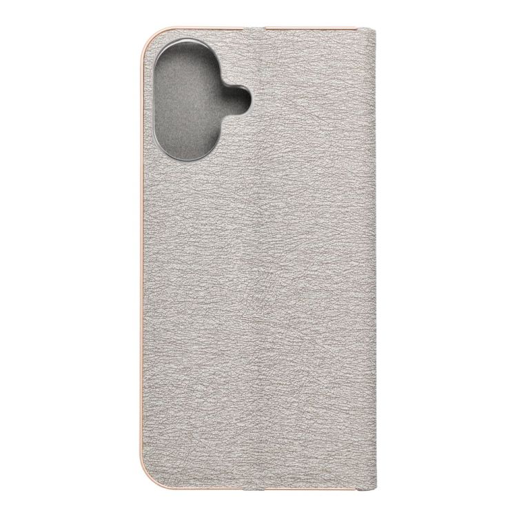 Knižkové puzdro Luna Book strieborné – Apple iPhone 17 | Lacné Kryty Lacné Kryty | Knižkové puzdro Luna Book strieborné – Apple iPhone 17 | Lacné Kryty