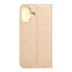 Lacné Kryty | Knižkové puzdro Luna Book zlaté – Apple iPhone 17 | Lacné Kryty