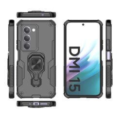 Lacné Kryty | Odolný kryt Ring Armor čierny – Xiaomi Redmi 15 4G/5G | Lacné Kryty