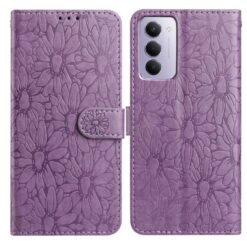 Peňaženkové puzdro Embossing Pattern Kvety fialové – Xiaomi Redmi 15 4G/5G | Lacné Kryty Lacné Kryty | Peňaženkové puzdro Embossing Pattern Kvety fialové – Xiaomi Redmi 15 4G/5G | Lacné Kryty