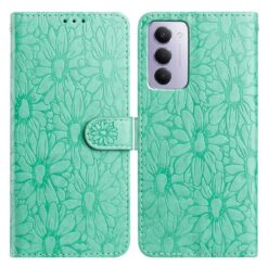 Peňaženkové puzdro Embossing Pattern Kvety zelené – Xiaomi Redmi 15 4G/5G | Lacné Kryty Lacné Kryty | Peňaženkové puzdro Embossing Pattern Kvety zelené – Xiaomi Redmi 15 4G/5G | Lacné Kryty