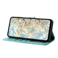 Peňaženkové puzdro Embossing Pattern Kvety zelené – Xiaomi Redmi 15 4G/5G | Lacné Kryty Lacné Kryty | Peňaženkové puzdro Embossing Pattern Kvety zelené – Xiaomi Redmi 15 4G/5G | Lacné Kryty
