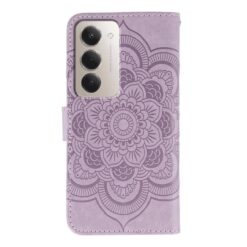 Lacné Kryty | Peňaženkové puzdro Embossing Pattern Mandala fialové – Xiaomi Redmi 15 4G/5G | Lacné Kryty