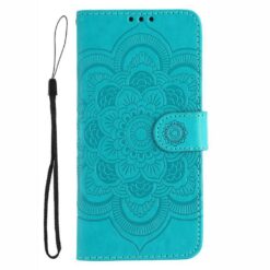 Lacné Kryty | Peňaženkové puzdro Embossing Pattern Mandala modré – Xiaomi Redmi 15 4G/5G | Lacné Kryty