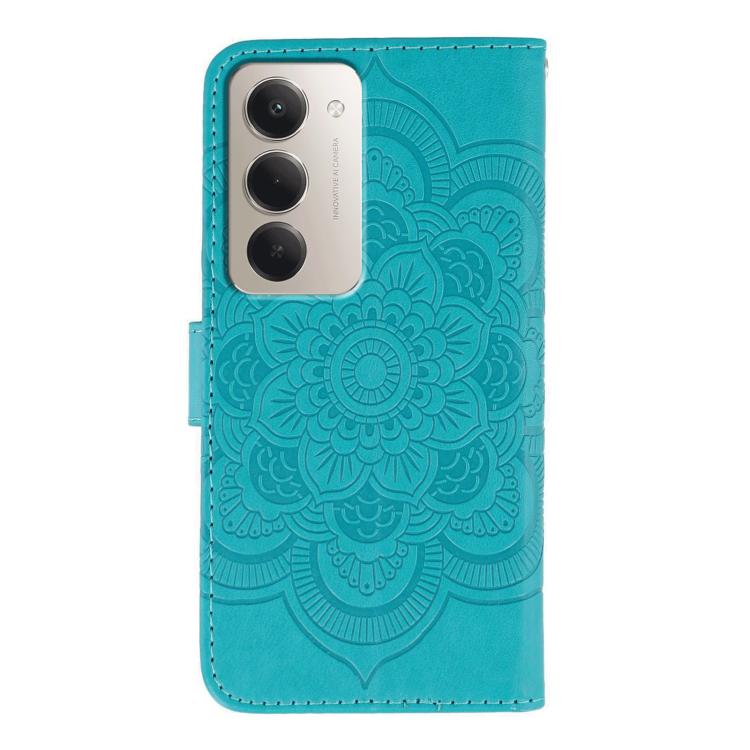 Peňaženkové puzdro Embossing Pattern Mandala modré – Xiaomi Redmi 15 4G/5G | Lacné Kryty Lacné Kryty | Peňaženkové puzdro Embossing Pattern Mandala modré – Xiaomi Redmi 15 4G/5G | Lacné Kryty