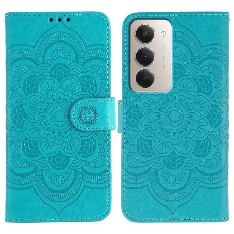 Peňaženkové puzdro Embossing Pattern Mandala modré – Xiaomi Redmi 15 4G/5G | Lacné Kryty Lacné Kryty | Peňaženkové puzdro Embossing Pattern Mandala modré – Xiaomi Redmi 15 4G/5G | Lacné Kryty