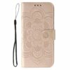 Lacné Kryty | Peňaženkové puzdro Embossing Pattern Mandala fialové – Xiaomi Redmi 15 4G/5G | Lacné Kryty