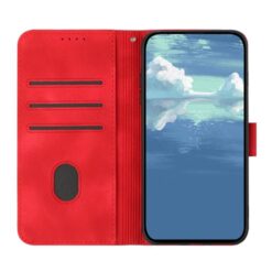 Lacné Kryty | Peňaženkové puzdro Embossing Pattern Square červené – Xiaomi Redmi 15 4G/5G | Lacné Kryty