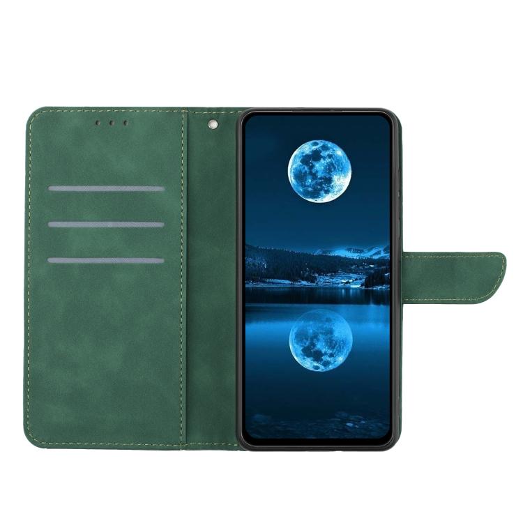 Peňaženkové puzdro Embossing Pattern Stitchy zelené – Xiaomi Redmi 15 4G/5G | Lacné Kryty Lacné Kryty | Peňaženkové puzdro Embossing Pattern Stitchy zelené – Xiaomi Redmi 15 4G/5G | Lacné Kryty