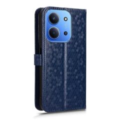 Peňaženkové puzdro Honeycomb Dot Texture Case modré – Xiaomi Redmi 15C | Lacné Kryty Lacné Kryty | Peňaženkové puzdro Honeycomb Dot Texture Case modré – Xiaomi Redmi 15C | Lacné Kryty