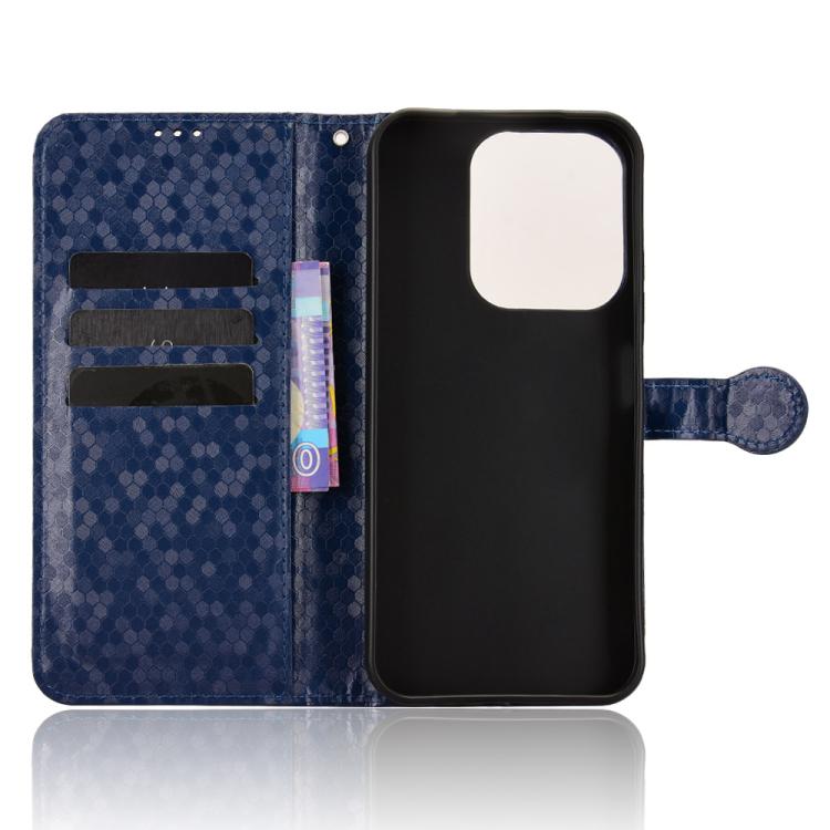 Peňaženkové puzdro Honeycomb Dot Texture Case modré – Xiaomi Redmi 15C | Lacné Kryty Lacné Kryty | Peňaženkové puzdro Honeycomb Dot Texture Case modré – Xiaomi Redmi 15C | Lacné Kryty