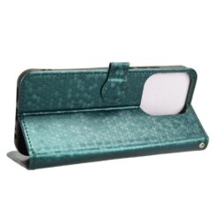 Lacné Kryty | Peňaženkové puzdro Honeycomb Dot Texture Case zelené – Xiaomi Redmi 15C | Lacné Kryty