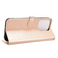 Lacné Kryty | Peňaženkové puzdro Honeycomb Dot Texture Case zlaté – Xiaomi Redmi 15C | Lacné Kryty