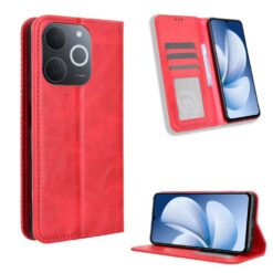Lacné Kryty | Peňaženkové puzdro Retro Leather červené – Realme Note 70T | Lacné Kryty
