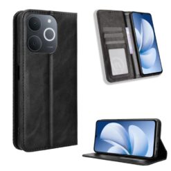 Lacné Kryty | Peňaženkové puzdro Retro Leather čierne – Realme Note 70T | Lacné Kryty
