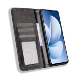 Lacné Kryty | Peňaženkové puzdro Retro Leather čierne – Realme Note 70T | Lacné Kryty