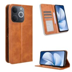 Peňaženkové puzdro Retro Leather hnedé – Realme Note 70T | Lacné Kryty Lacné Kryty | Peňaženkové puzdro Retro Leather hnedé – Realme Note 70T | Lacné Kryty