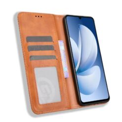 Peňaženkové puzdro Retro Leather hnedé – Realme Note 70T | Lacné Kryty Lacné Kryty | Peňaženkové puzdro Retro Leather hnedé – Realme Note 70T | Lacné Kryty