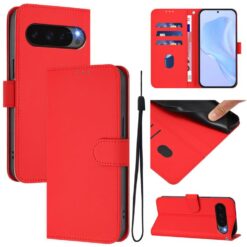 Lacné Kryty | Peňaženkové puzdro Solid červené – Google Pixel 10 Pro XL | Lacné Kryty