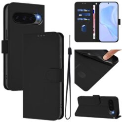 Lacné Kryty | Peňaženkové puzdro Solid čierne – Google Pixel 10 / 10 Pro | Lacné Kryty