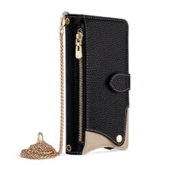 Lacné Kryty | Peňaženkové puzdro Chain Wallet Case čierne – Samsung Galaxy A17 5G | Lacné Kryty