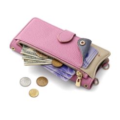 Peňaženkové puzdro Chain Wallet Case ružové – Samsung Galaxy A17 5G | Lacné Kryty Lacné Kryty | Peňaženkové puzdro Chain Wallet Case ružové – Samsung Galaxy A17 5G | Lacné Kryty