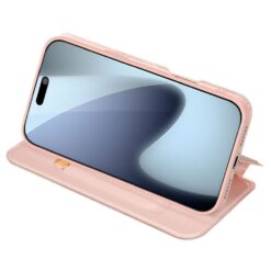 Lacné Kryty | Peňaženkové puzdro Dux Ducis Skin Pro ružové – Apple iPhone 17 Pro Max | Lacné Kryty