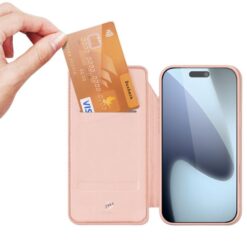 Lacné Kryty | Peňaženkové puzdro Dux Ducis Skin Pro ružové – Apple iPhone Air | Lacné Kryty
