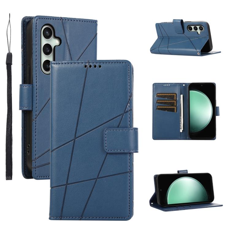 Peňaženkové puzdro Embossing Pattern Line modré – Samsung Galaxy S25 FE | Lacné Kryty Lacné Kryty | Peňaženkové puzdro Embossing Pattern Line modré – Samsung Galaxy S25 FE | Lacné Kryty