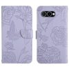 Peňaženkové puzdro Embossing Pattern Kvet fialové – T Phone 3 | Lacné Kryty Lacné Kryty | Peňaženkové puzdro Embossing Pattern Kvet fialové – T Phone 3 | Lacné Kryty