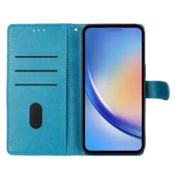 Peňaženkové puzdro Embossing Pattern Motýľ modré – Samsung Galaxy S25 FE | Lacné Kryty Lacné Kryty | Peňaženkové puzdro Embossing Pattern Motýľ modré – Samsung Galaxy S25 FE | Lacné Kryty
