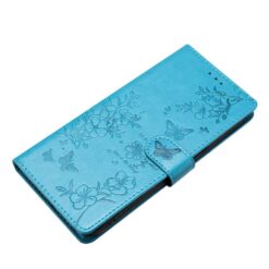 Peňaženkové puzdro Embossing Pattern Motýľ modré – Samsung Galaxy S25 FE | Lacné Kryty Lacné Kryty | Peňaženkové puzdro Embossing Pattern Motýľ modré – Samsung Galaxy S25 FE | Lacné Kryty