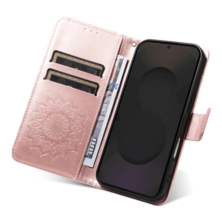 Peňaženkové puzdro Embossing Pattern Slnečnica bledoružové – Samsung Galaxy S25 FE | Lacné Kryty Lacné Kryty | Peňaženkové puzdro Embossing Pattern Slnečnica bledoružové – Samsung Galaxy S25 FE | Lacné Kryty