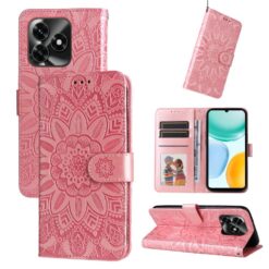Peňaženkové puzdro Embossing Pattern Slnečnica ružové – Honor X5c Plus | Lacné Kryty Lacné Kryty | Peňaženkové puzdro Embossing Pattern Slnečnica ružové – Honor X5c Plus | Lacné Kryty