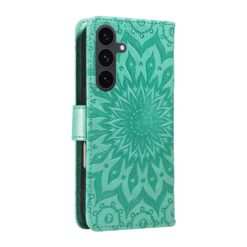 Peňaženkové puzdro Embossing Pattern Slnečnica zelené – Samsung Galaxy S25 FE | Lacné Kryty Lacné Kryty | Peňaženkové puzdro Embossing Pattern Slnečnica zelené – Samsung Galaxy S25 FE | Lacné Kryty