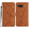 Lacné Kryty | Peňaženkové puzdro Embossing Pattern Stitchy case zelené – T Phone 3 | Lacné Kryty