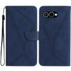 Lacné Kryty | Peňaženkové puzdro Embossing Pattern Stitchy case čierne – T Phone 3 | Lacné Kryty