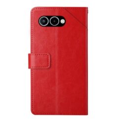 Lacné Kryty | Peňaženkové puzdro Geometric Pattern case červené – T Phone 3 | Lacné Kryty