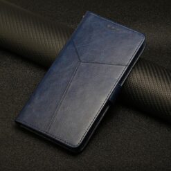 Lacné Kryty | Peňaženkové puzdro Geometric Pattern case modré – T Phone 3 | Lacné Kryty