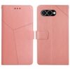 Lacné Kryty | Peňaženkové puzdro Geometric Pattern case hnedé – T Phone 3 | Lacné Kryty